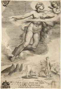 Giunone scopre Giove e Io (dalla serie: Amorosi diletti degli Dei)